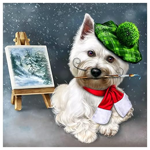 NuoNi Diamantmålning djur hundar full borr mosaik 5d gör-det-själv diamantbroderi hunden ritar korsstygn heminredning barngåva (40 x 50 cm)