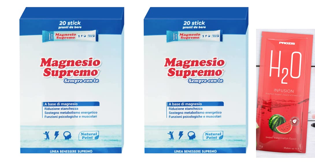 Natural Point- Magnesio Supremo Sempre Con Te (2 confezioni) - Vegano, Senza Zuccheri, no OGM, Senza Glutine, Senza Lattosio