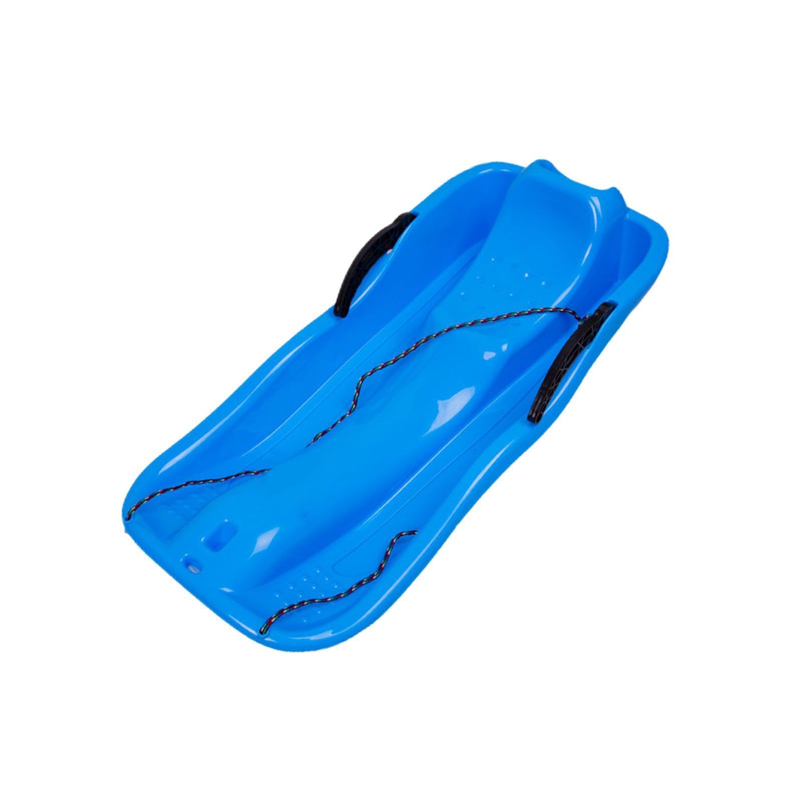 Schlittenurlaub Schneeschlitten Robustes Spielzeug für Outdoor Spaß mit Griffen und Seilloch Schlitten für Zwei Personen im Winter Lenkbarer