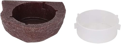 Miniatura 5 de Comedero para lagartos, cuenco de plástico estable para reptiles y mascotas, tipo de suspensión para lagartos, camaleón, marrón, herramientas de