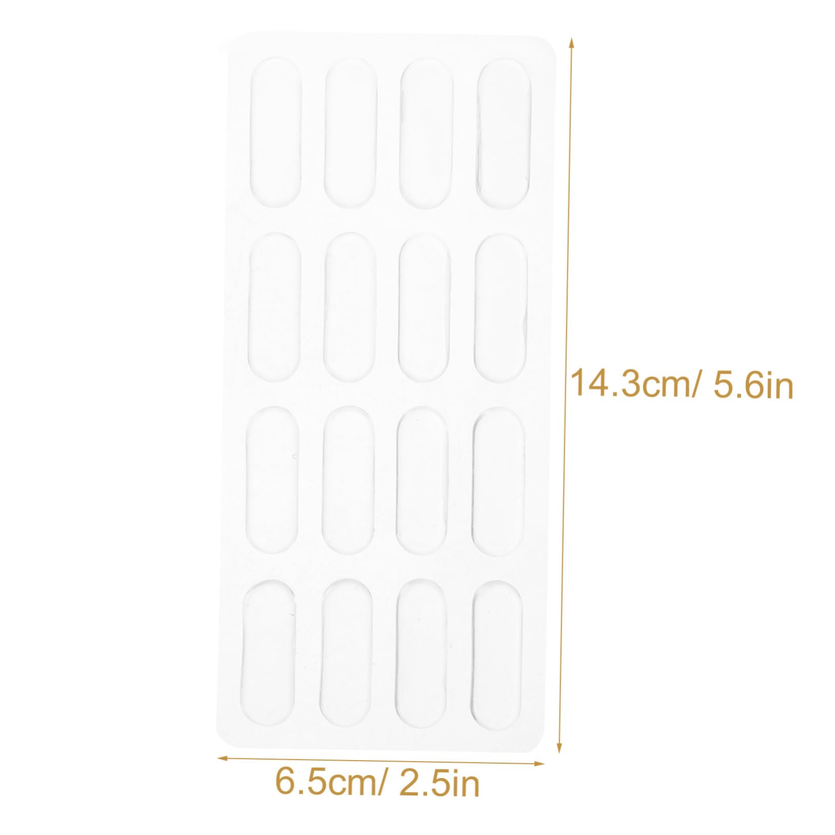 HOLIDYOYO Rubber Bumper Strips for Cabinet Doors 2pcs Door Stoppers Adhesive for Tables Walls