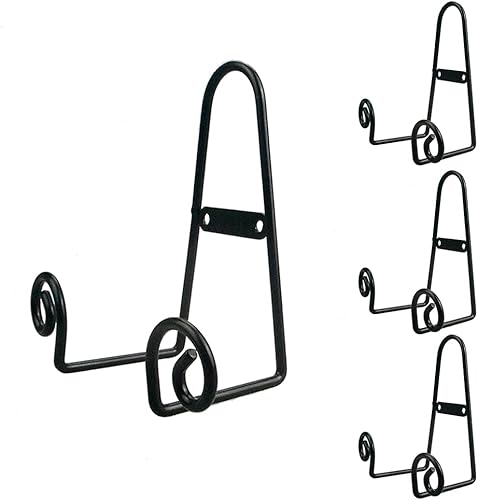 YY YEARCHY Soporte de placa para colgar en la pared, estante de exhibición, colgador de arte, caballete de metal, soporte para fotos, libros, cuencos