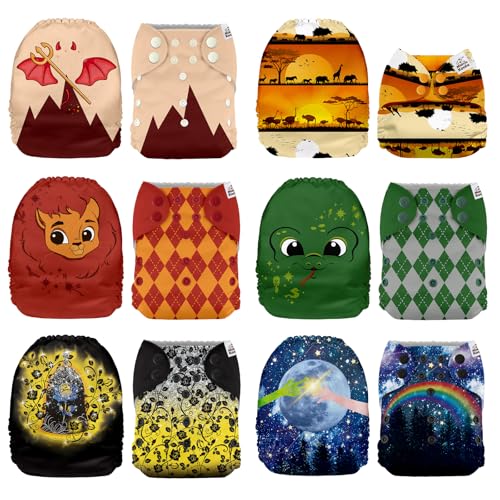 Image of Mama Koala 1.0 Cloth Diapers for Babies, 6 Pack Pocket Shell Only (NO Inserts) - One Size Washable and Reusable Pocket Diapers for Newborns and Toddlers - 160089