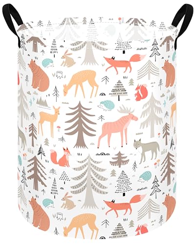 Image of Kids Laundry Storage Hamper Toys Nursery Bin with Handles | Gift Laundry Basket ,Storage Basket for Kids Room Bedroom Decor