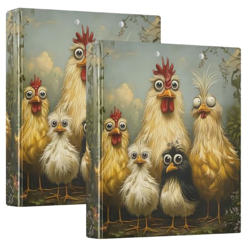 Classeur 3 anneaux poulet mignon pour l'école l'université et le bureau