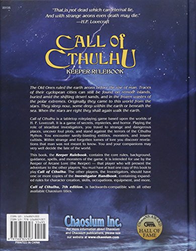 Call Of Cthulhu Rpg Keeper Rulebook: Horror Roleplaying In The Worlds Of H.p. Lovecraft (Call Of Cthulhu Roleplaying) #TOP1