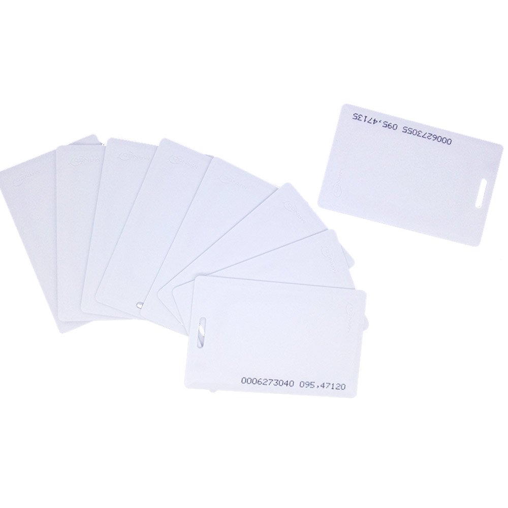 100 pièces RFID 125 KHz Carte d’Identification de proximité Tk4100 (1,8 mm d’épaisseur) Compatible avec Le système de contrôle d’accès d’entrée par Carte à Puce EM4100, Carte-clé