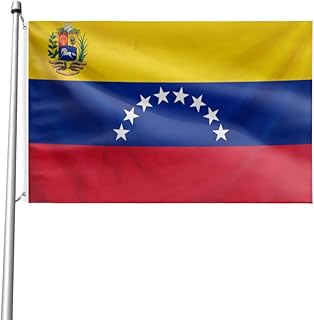 HVATLTL Venezuela 8 Stars Flag 3x5FT,Heavy Duty 100D Polyester,Vivid Colors,Bolivarian Republic of Venezuela Flags with 2 Brass Grommets for Indoor Outdoor. (3x5)