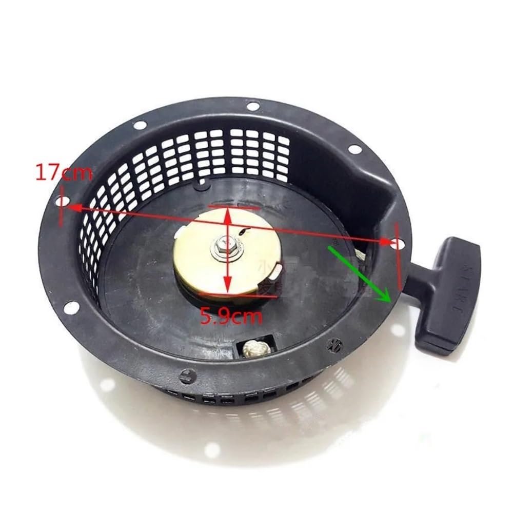 EY28 Avviamento a strappo Piastra in acciaio Cricchetto adatto for EY28 EY28C 4 tempi RGX3500 Motore Pull Start Grip Maniglia in corda di ricambio(Reverse)