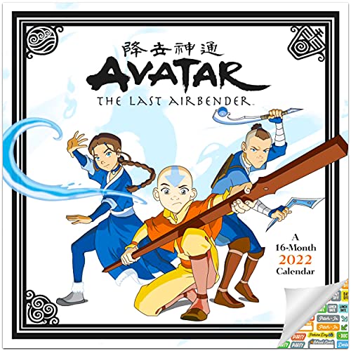 Avatar The Last Airbender Calendar 2022 -- Deluxe 2022 Avatar Wall Calendar Bundle with Over 100 Calendar Stickers (Anime Gifts, Office Supplies)â€¦