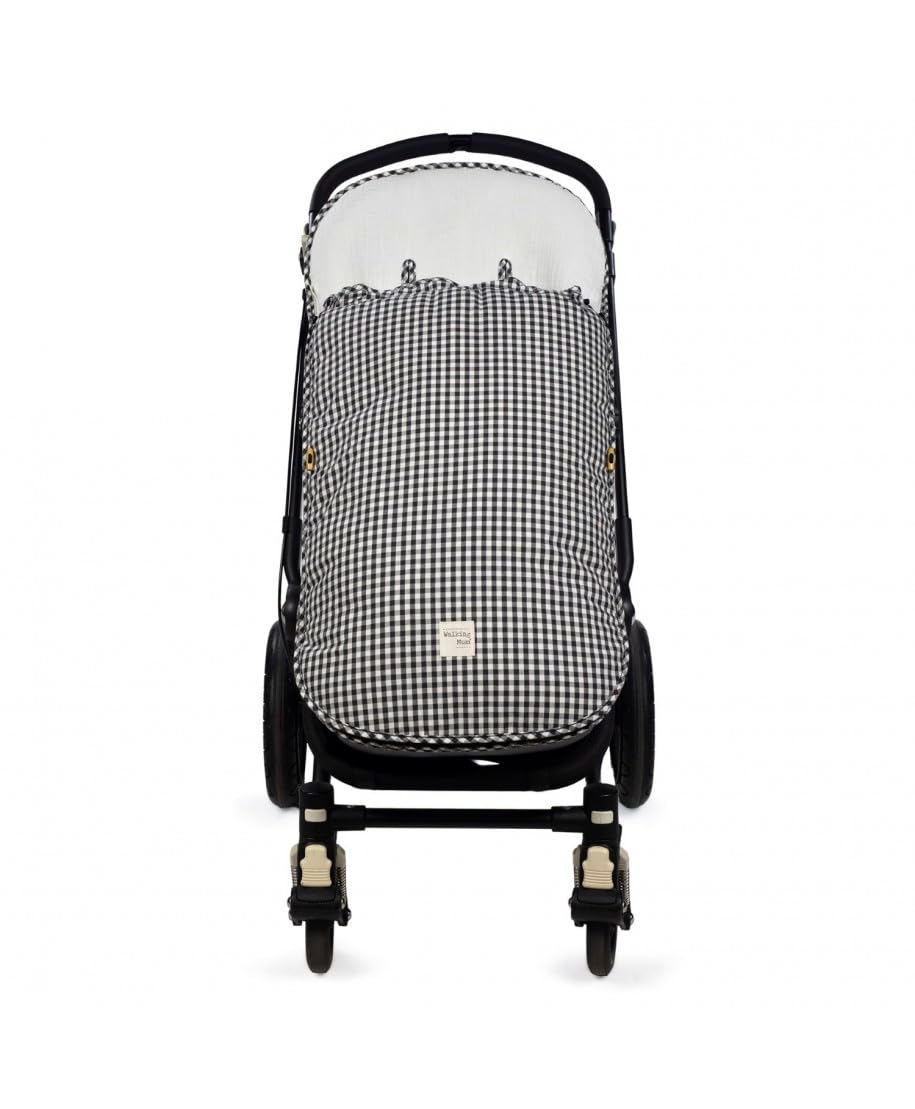 Saco silla entretiempo I love Vichy de Walking Mum (Negro)