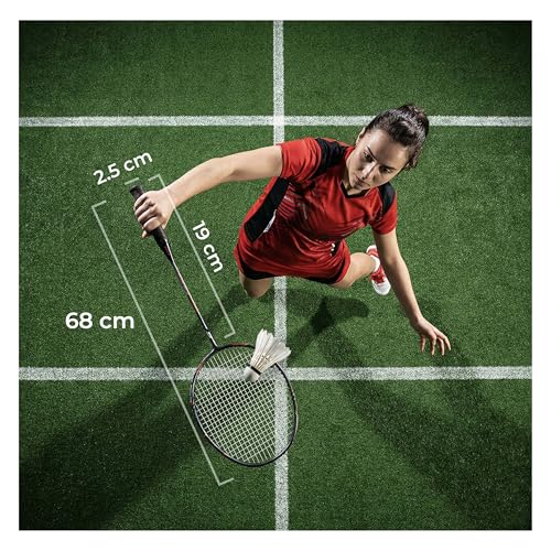 Image of Lifelong Badminton Racket Set of 2 with Shuttlecock & Badminton Bag | Aluminium Frame, Fiberglass Shaft Badminton Racquet, Jointless Design | Beginner Badminton Racket Combo for Family