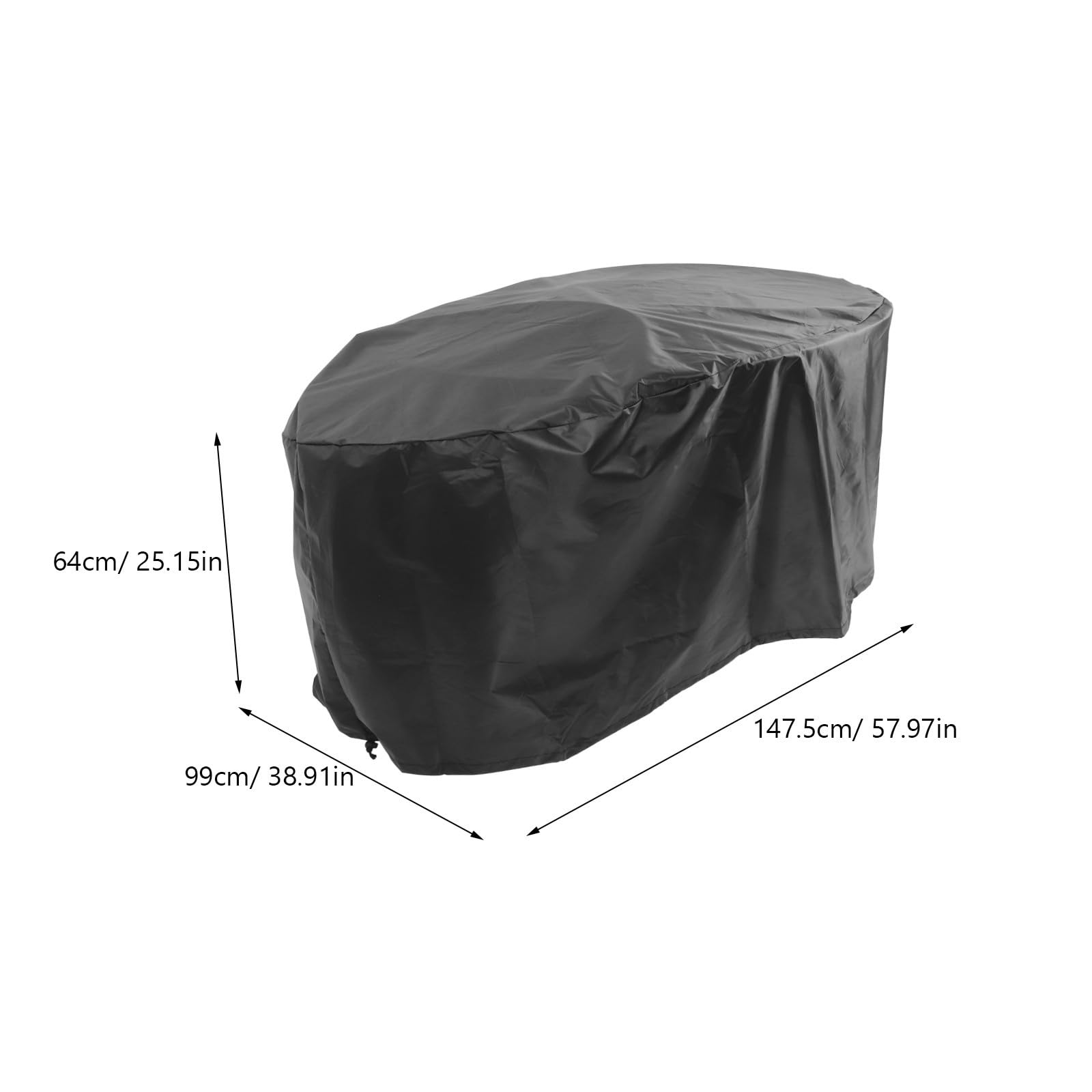 Cubierta Protectora Negra 420d Recubrimiento Plateado para Patio