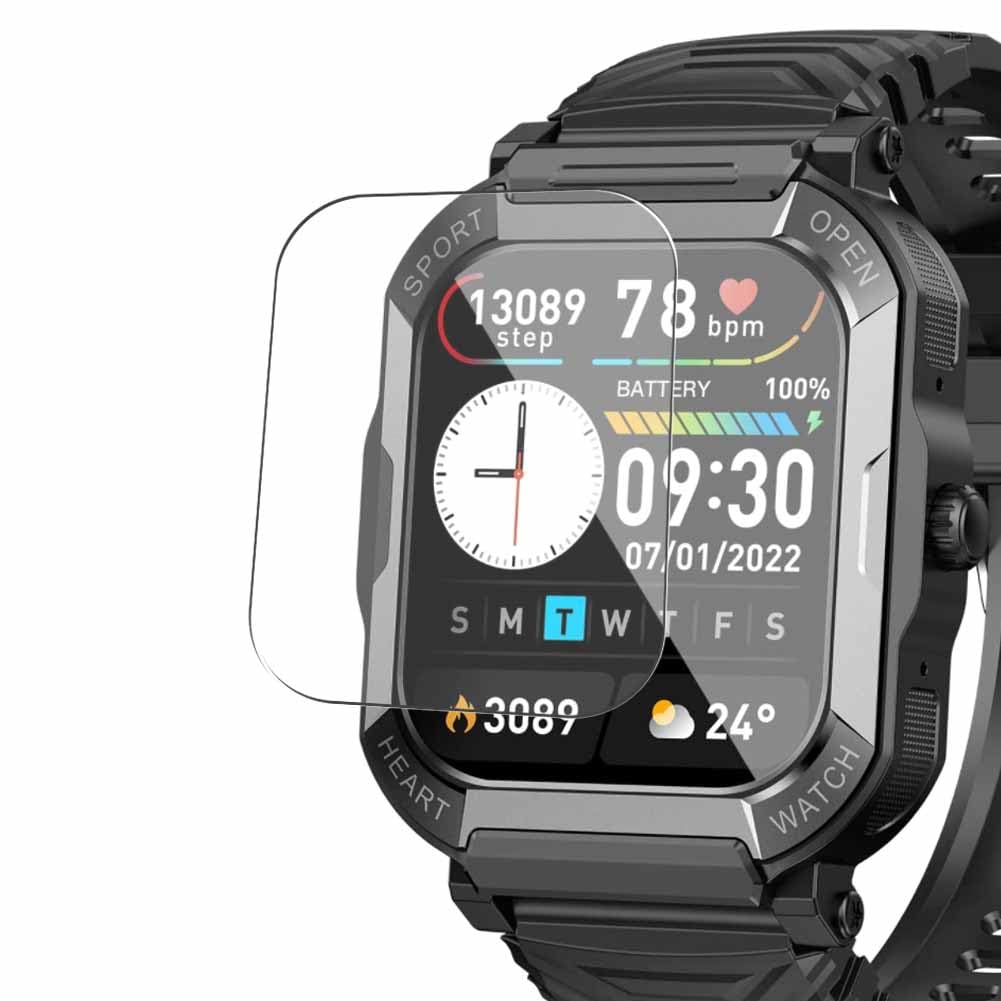 [3 Pack] Synvy Screen Protector Film, compatible with xinwld H30 1.85" smartwatch Smart Watch Guard Skin [ Not Tempered Glass Protectors ]