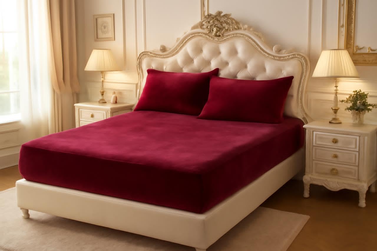 Velvet Warm Winter Bedsheets - King Size -8