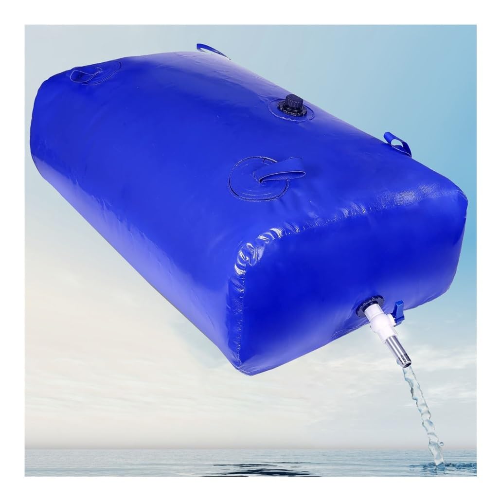 Bolsa De Almacenamiento De Agua, Tanque De Vejiga De Agua Plegable, Contenedor De Agua De Plástico Flexible Portátil, Cubo De Gran Capacidad, Barril Colector(1.3x0.8x0.58m/600L/158gal)