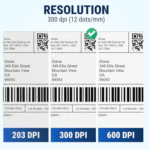 Image of McAuley Labels GoDEX DT230 Direct Thermal Label Printer - Small Barcode & Ingredient Labels Printer - 2 inch (58 mm), 300 DPI High-Resolution, USB /Serial /Ethernet