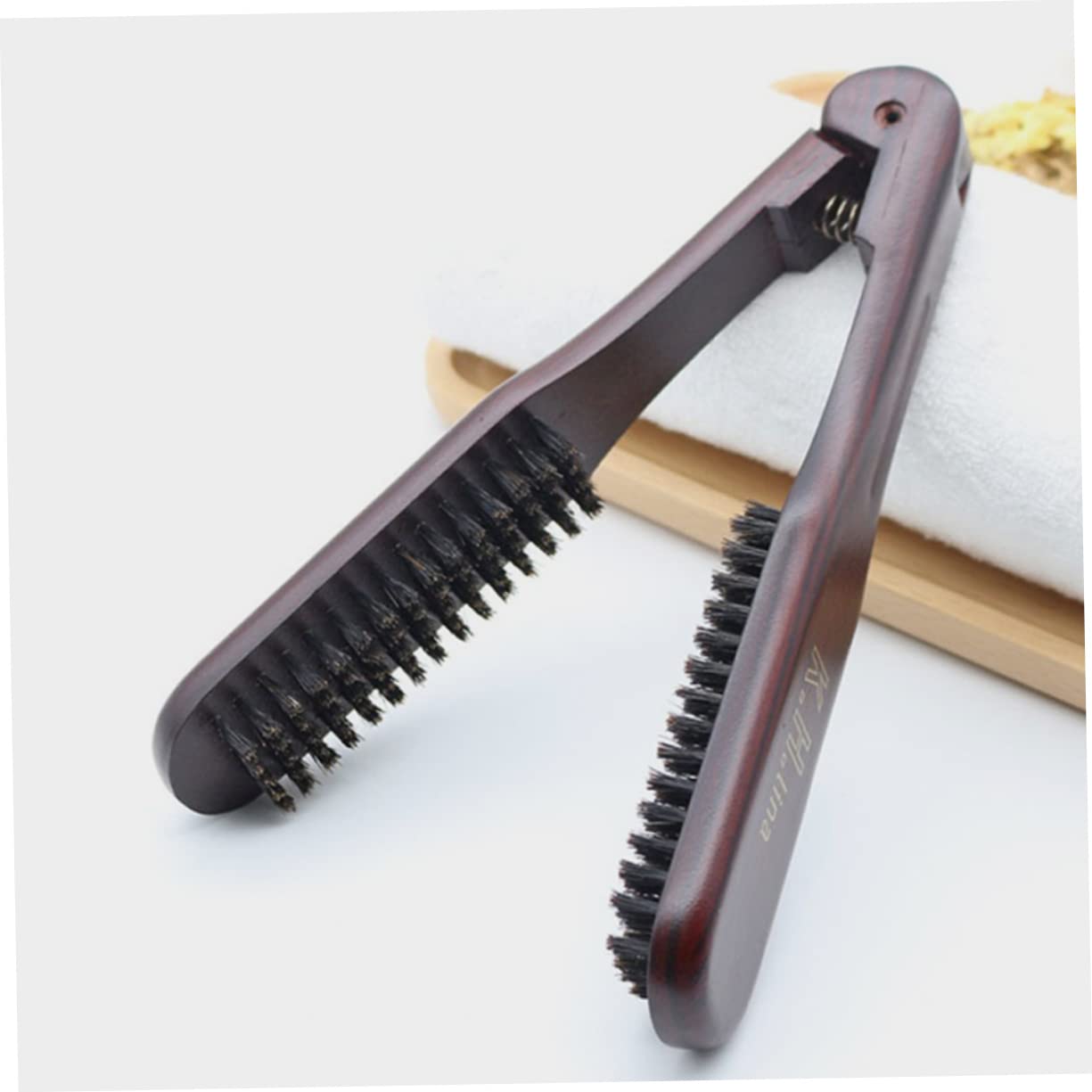 FRCOLOR 5 peines de raíles para peinar el cabello, alisador de pelo, cepillo alisador de pelo, peine de peinado para hombres, peines, plancha de pelo con cerdas de madera