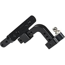 MOHERO RC Aluminum Adjustable Drop Trailer Hitch Receiver for 1/10 RC Axial SCX10-II 90046 Crawler Car