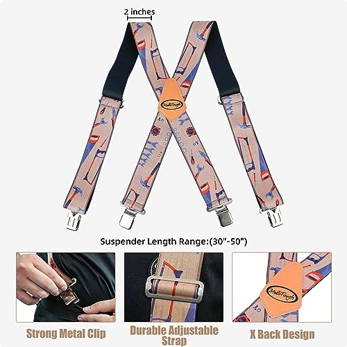 Image of MELOTOUGH Suspenders for Men Heavy Duty for Big and Tall Work Suspenders with Strong Clip for Pants,Jeans