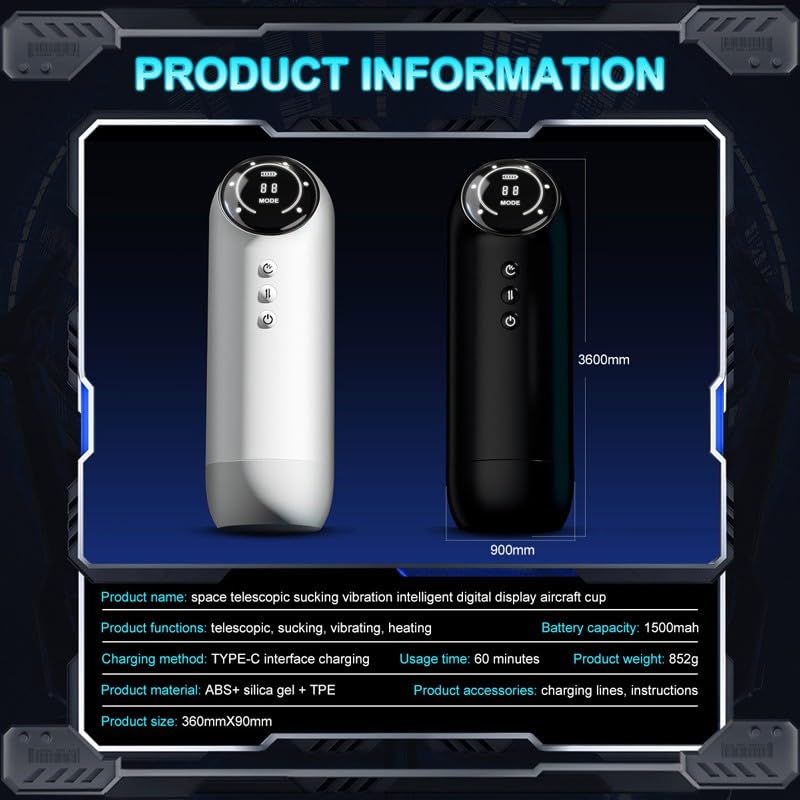 Gfdbhjer Multi-Purpose Exercise Equipment, Fully Automatic Men's Physical Training Device, Intelligent Telescopic Rotation, LCD Display