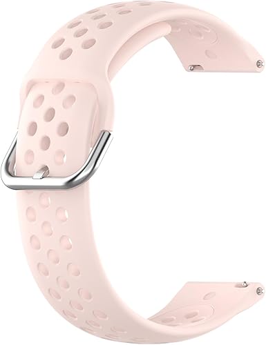Miniatura 3 de RUIMEN D1 - Paquete de 3 correas compatibles con Amazfit Bip 6 bandas de reloj de silicona transpirable (rosa, blanco, verde azulado)