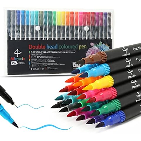 Mitoymia 24 Dual Tip Colouring Brush Pens Cover