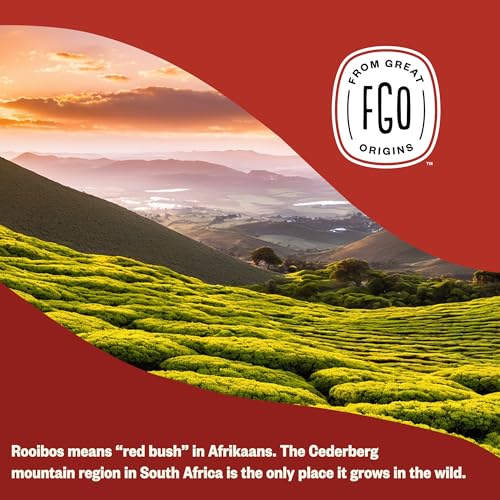 Image of FGO Organic Rooibos Tea, 16 Ounce Loose Leaf Bulk Resealable Bag, Caffeine Free, Packaging May Vary (Pack of 1)