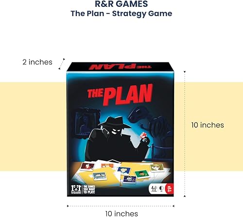 Miniatura 4 de R&R Games The Plan, juego de cartas estratégico, juego de cartas de atraco, juegos familiares para niños y adultos, tiempo de juego rápido