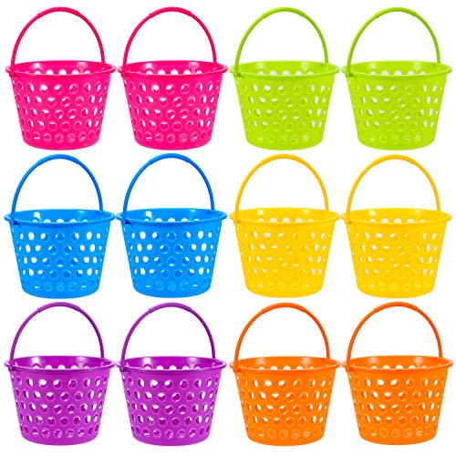 Sizonjoy 12 Pack Easter Eggs Baskets for Kids,9.4