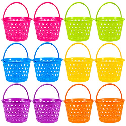 easter basket bundle - Sizonjoy 12 Pack Easter Eggs Baskets for Kids,9.4