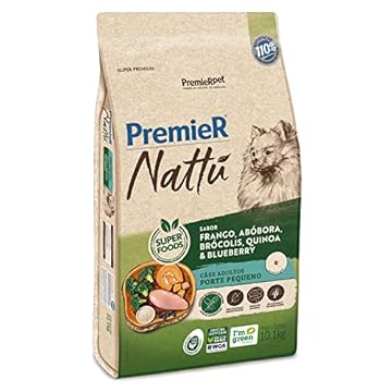 Premier Pet NATTU CAES ADULT RACAS PEQUENAS ABOBORA 10.1 kg