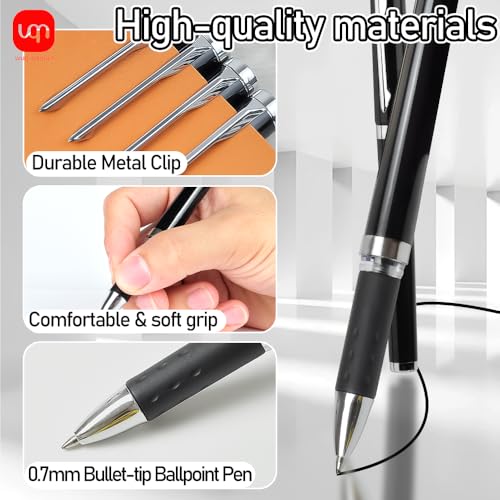 Bolígrafos de gel 0.7 mm, pack de 12, tinta negra miniatura 3