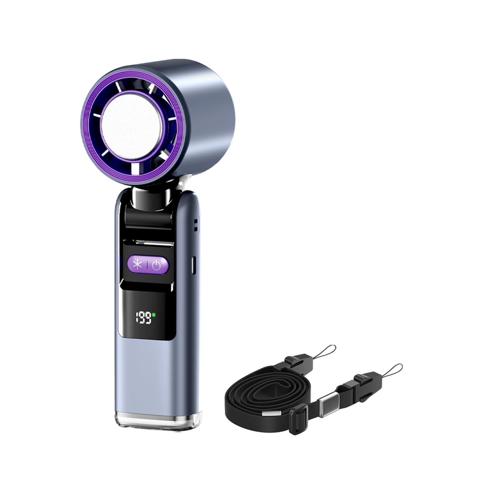Ventilateur de poche rechargeable pliable avec compresse froide pour sport