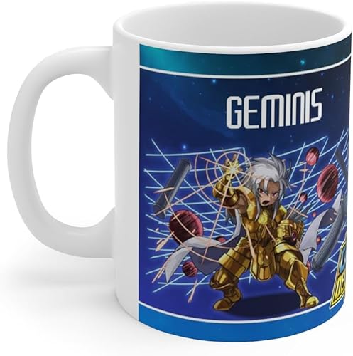 Geminis, Los Caballeros del Zodiaco, Taza de cerámica de 11 oz