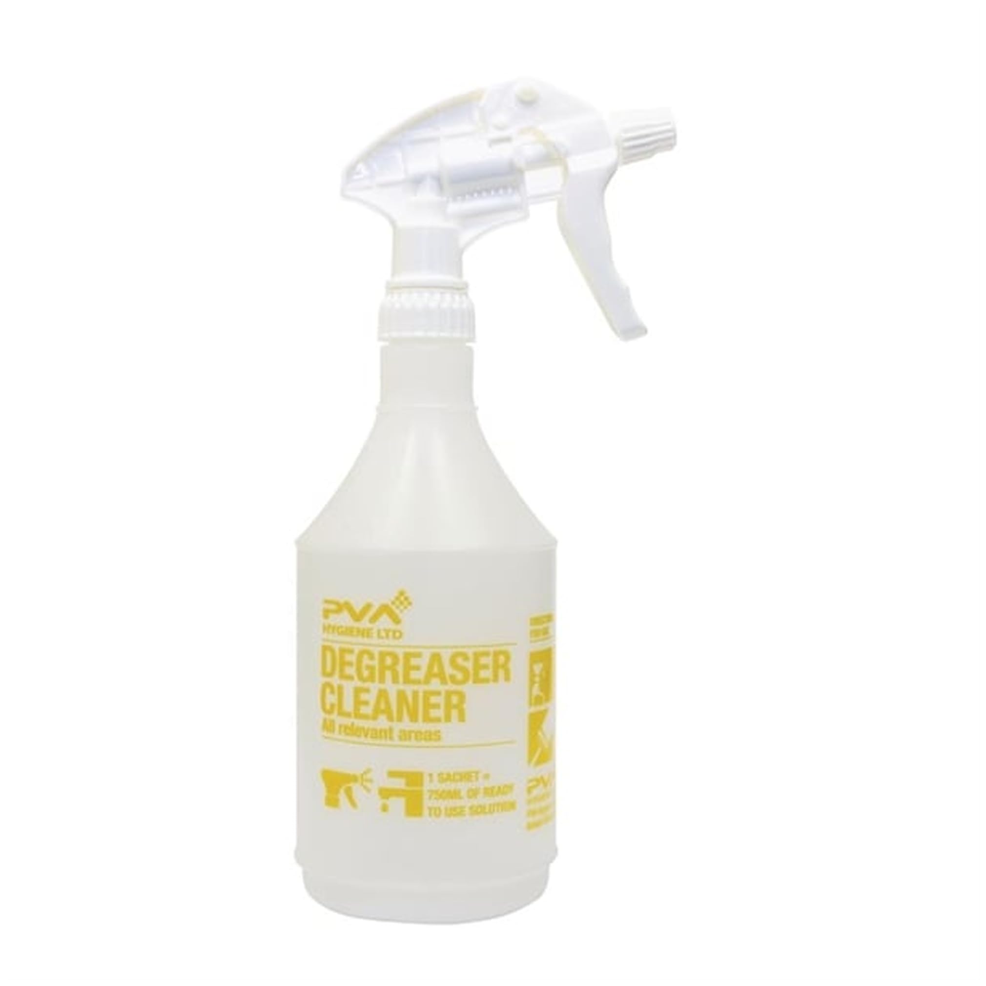 PVA Hygiene Degreaser Labelled Empty Trigger Bottle, 750ml