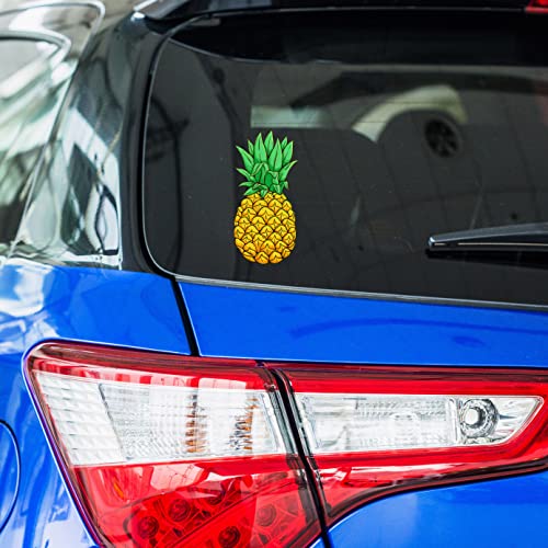 Image of Pineapple Stickers | Easy Peel and Stick Vinyl | Pineapples Decals for Car Truck Tumblers Laptop (4 inch x 2 inch)