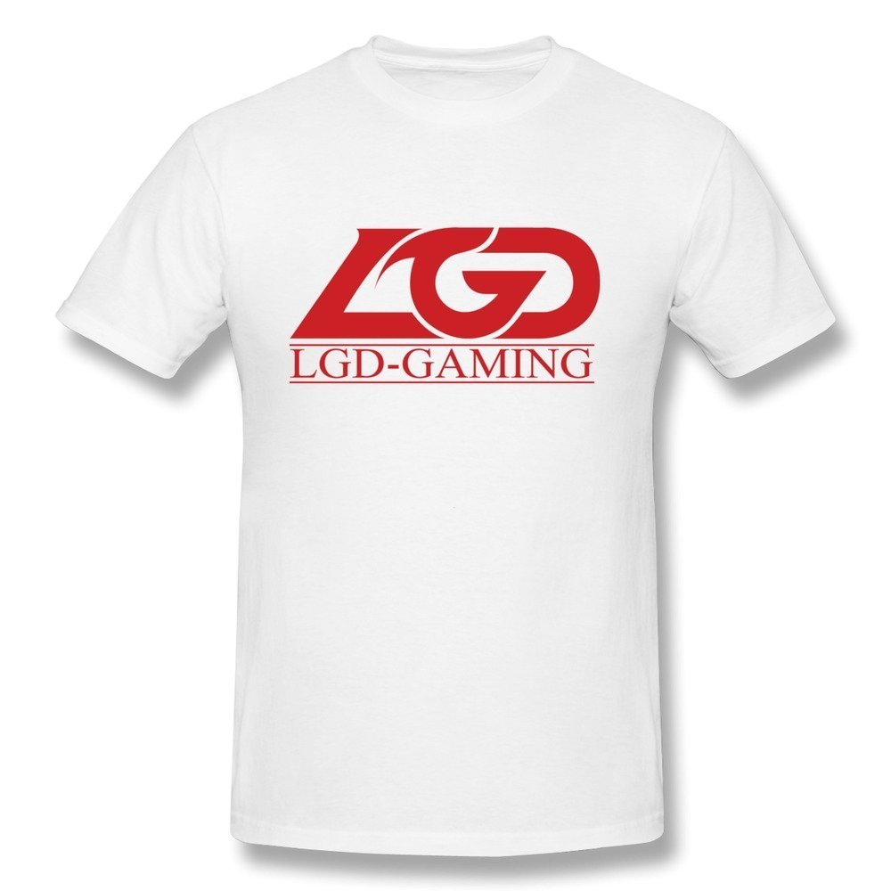 LLangla Men's Lgd Gaming Logo T Shirt L White