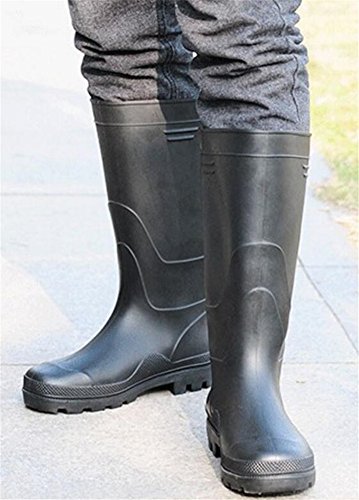 Adult Men's Antiskid Rubber Sole Waterproof Work Shoes Rain Boots3