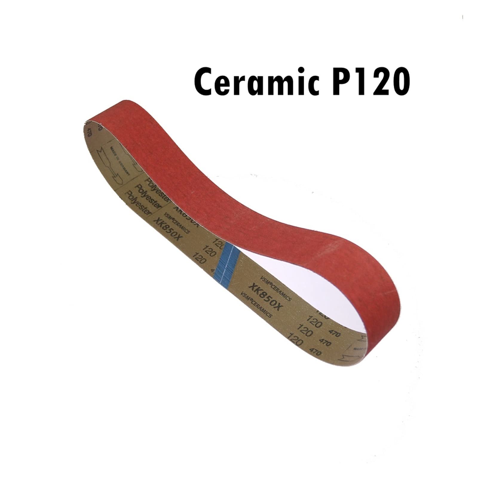 4 Stück 686 x 50 mm Keramik-Schleifbänder 27 * 2 Zoll XK850X MIX Pack P60 P80 P120 P36, for superhartes Metallschleifen