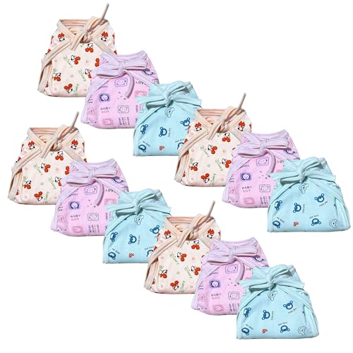 Image of MOM & SON Newborn Baby Cotton Nappy Langot for Boys & Girls | Soft Reusable Cloth Diaper with Tie Knot |Adjustable Washable & Reusable diaper | Unisex Infant Underwear | baby essentials Breathable Skin-Friendly Nappy - 0-6 Months