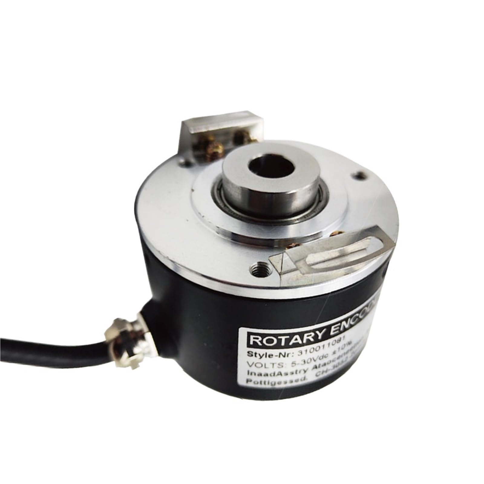 Codificador rotatorio óptico de eje hueco de 10 mm, 12 mm y 15 mm de diámetro, alta resolución, 100, 200, 500, 1000, 1024, 4096 y 5000 PPR(10mm,4096PPR,NPN output)