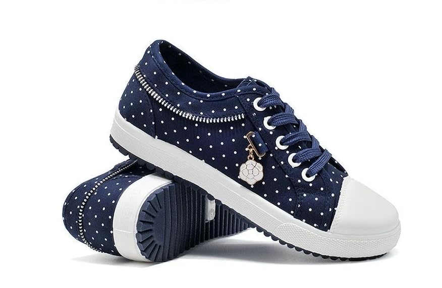 Hhhchpm Women's Mesh Flat Sneakers, Casual Round Toe Lace Up Low Top Shoes, Versatile Flat Shoes