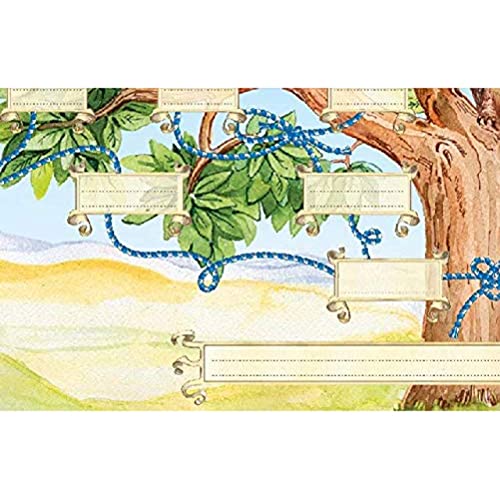 Tianbi Stammbaum-Diagramm, Wandposter Family Tree inch, 6 Generationen, befüllbare Ahnentabelle, DIY-Leinwand, Ahnendiagramm, mehrfarbig, 60 x 40 cm