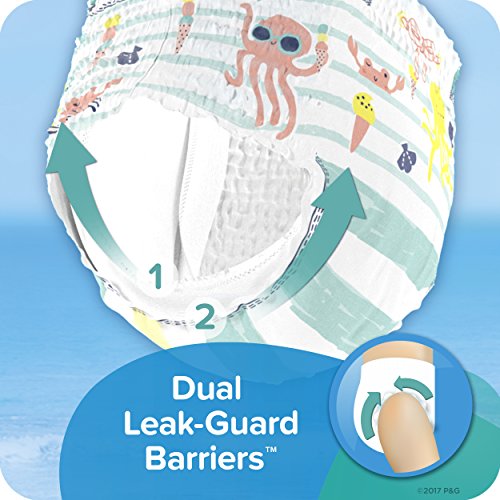 Image of Pampers Splashers Swim Diapers Disposable Swim Pants, Medium (20-33 lb), 18 Count (Pack of 2) Twin Pack