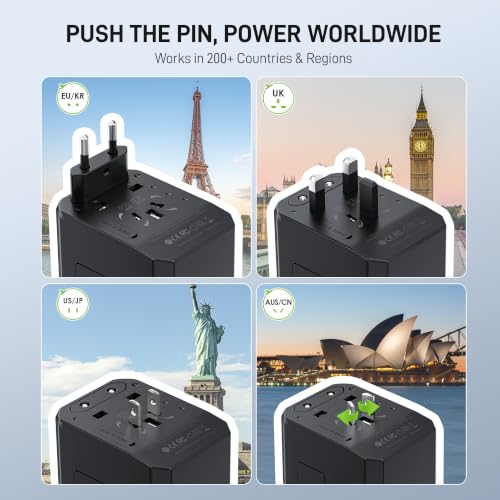 Image of EPICKA Universal Travel Adapter with 1AC /3 USB-C /2 USB-A Ports
