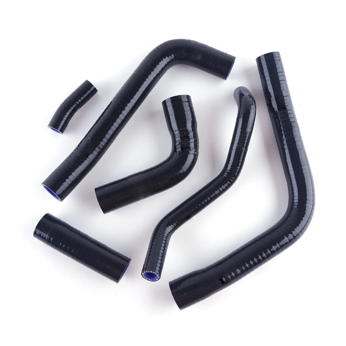 Silikon-Kühlerschlauch-Set für Yamaha YZF R6 1999 2000 2001 2002 (schwarz)