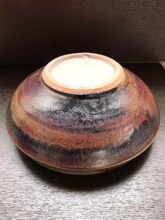 益子焼 赤絵皿 須藤武雄