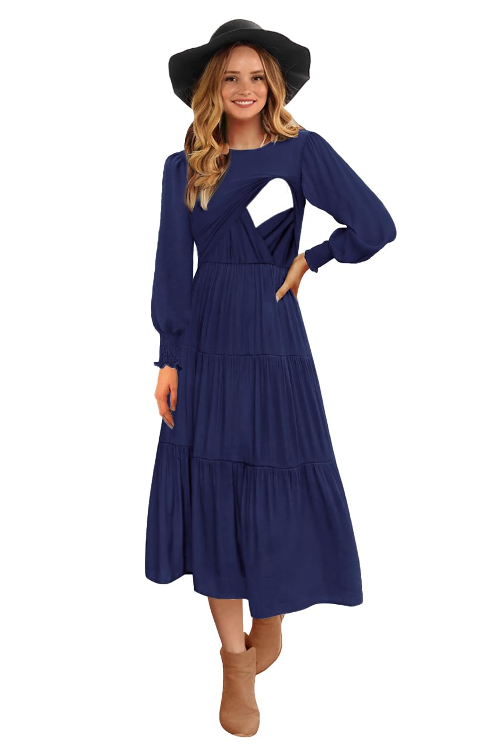 CzzzyL Long Sleeve Smocked Dress
