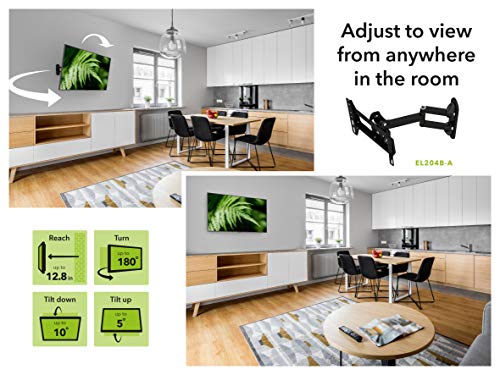 Avf El204B-A Multi-Position Full Motion Long Extension Tv Mount For 25-Inch To 40-Inch Tv Or Monitor, Black #TOP5
